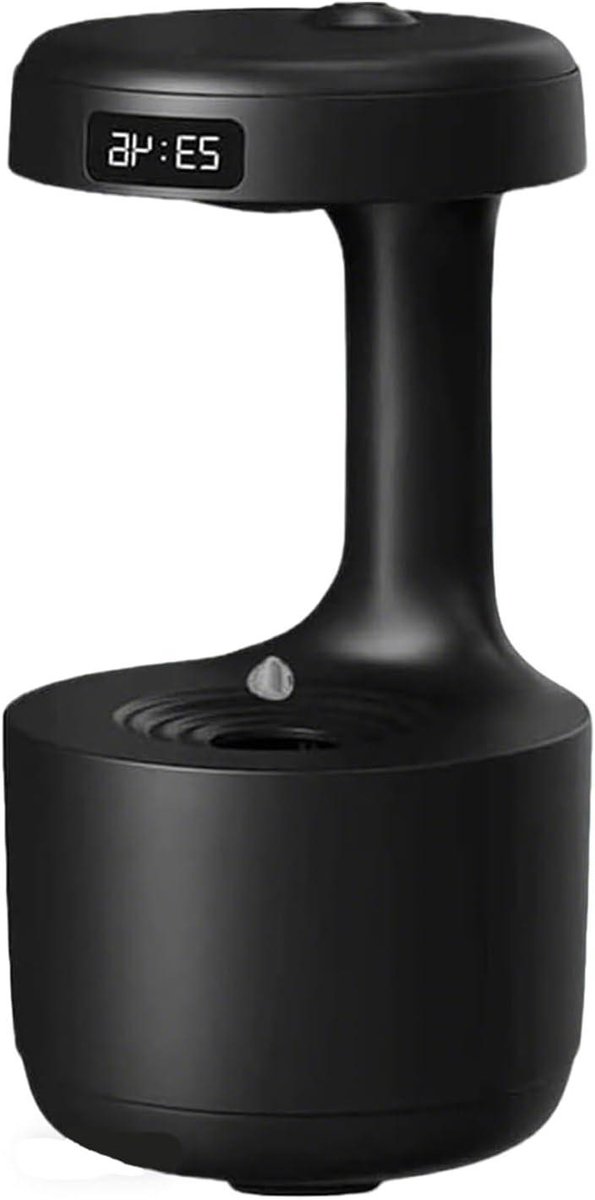 Luchtbevochtiger - Magneet Effect - Ontspannen Sfeer - Anti-zwaartekracht - 800ml Capaciteit - Zwart