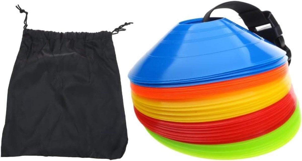 Voetbal Disc Kegels - Sport Training Kegels - Veld Markering - Duurzaam Nylon Materiaal - 40 Stuks - 5 Kleuren