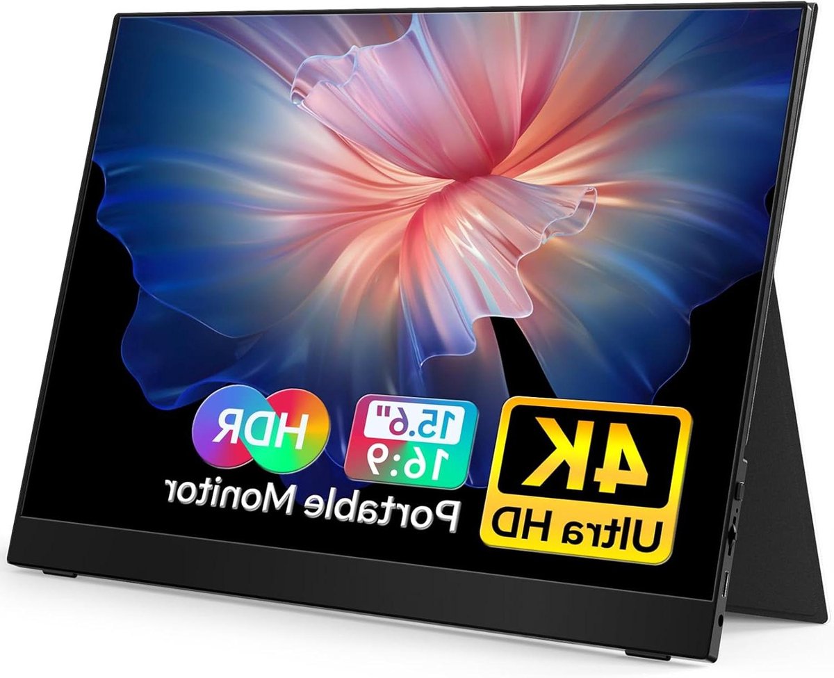 Draagbare Monitor - 4K Scherm - Extra Werkruimte - 100% Adobe RGB - 15.6 Inch - Zwart