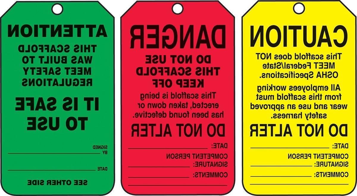 Veiligheidslabels Set - Status Tags - Werkplek Veiligheid - Duidelijke Status Aanduiding - 5 Stuks - Multicolor