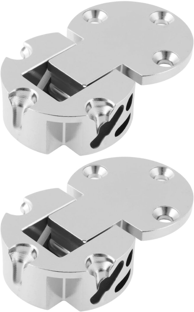 Dailygoods- Scharnier 49.5x30mm - Zinklegering - Scharnier Reparatie Plaat - Corrosiebestendig - Slijtvast - Geschikt voor Bureau en Toetsenbordladen - Meubelbeslag