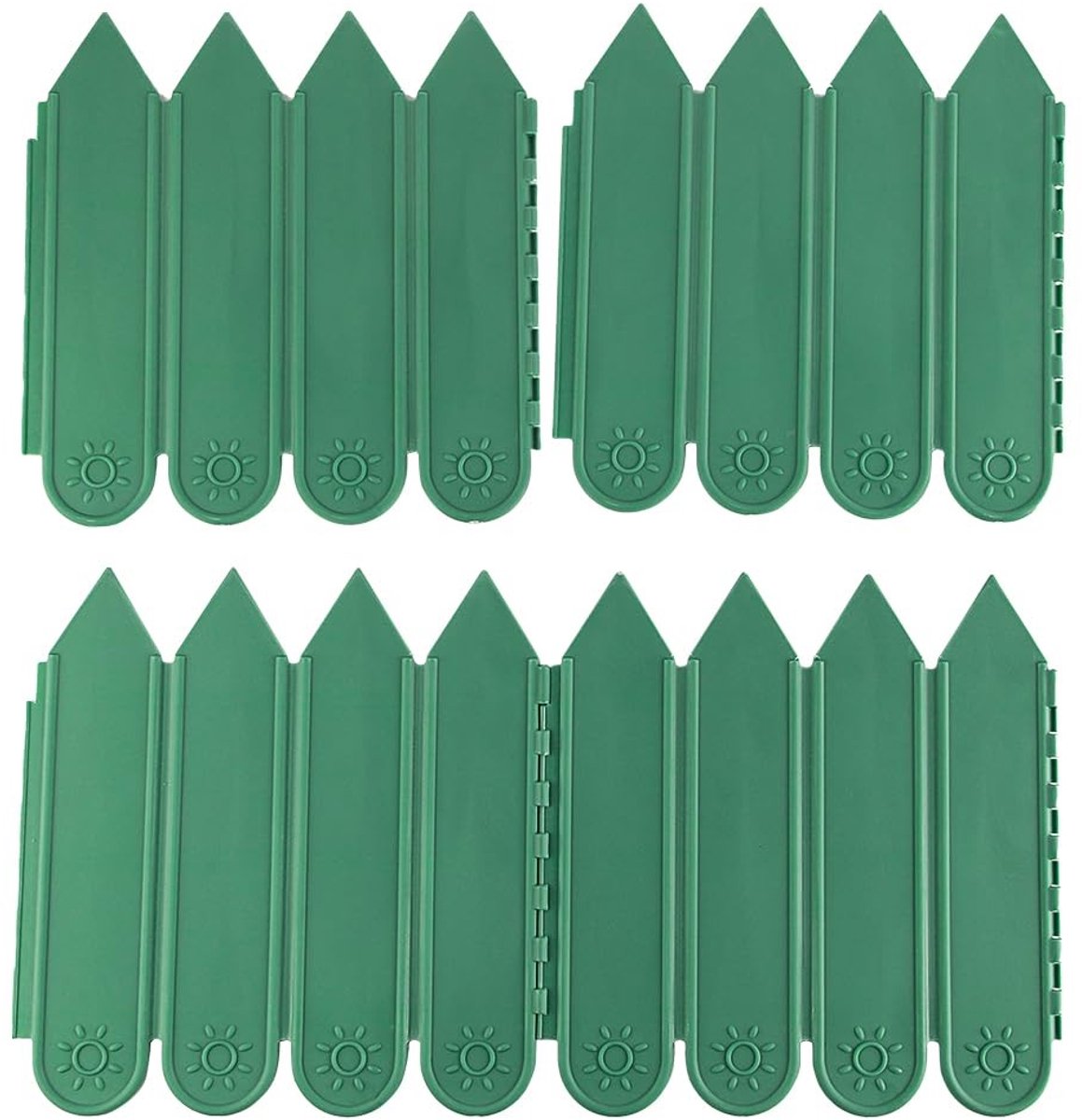 Dailygoods- Gazonrand Flexibel - Kunststof Tuinrand - 10PCS Borderrand - Tuinomheining - Duurzaam - Moderne Groene Kleur