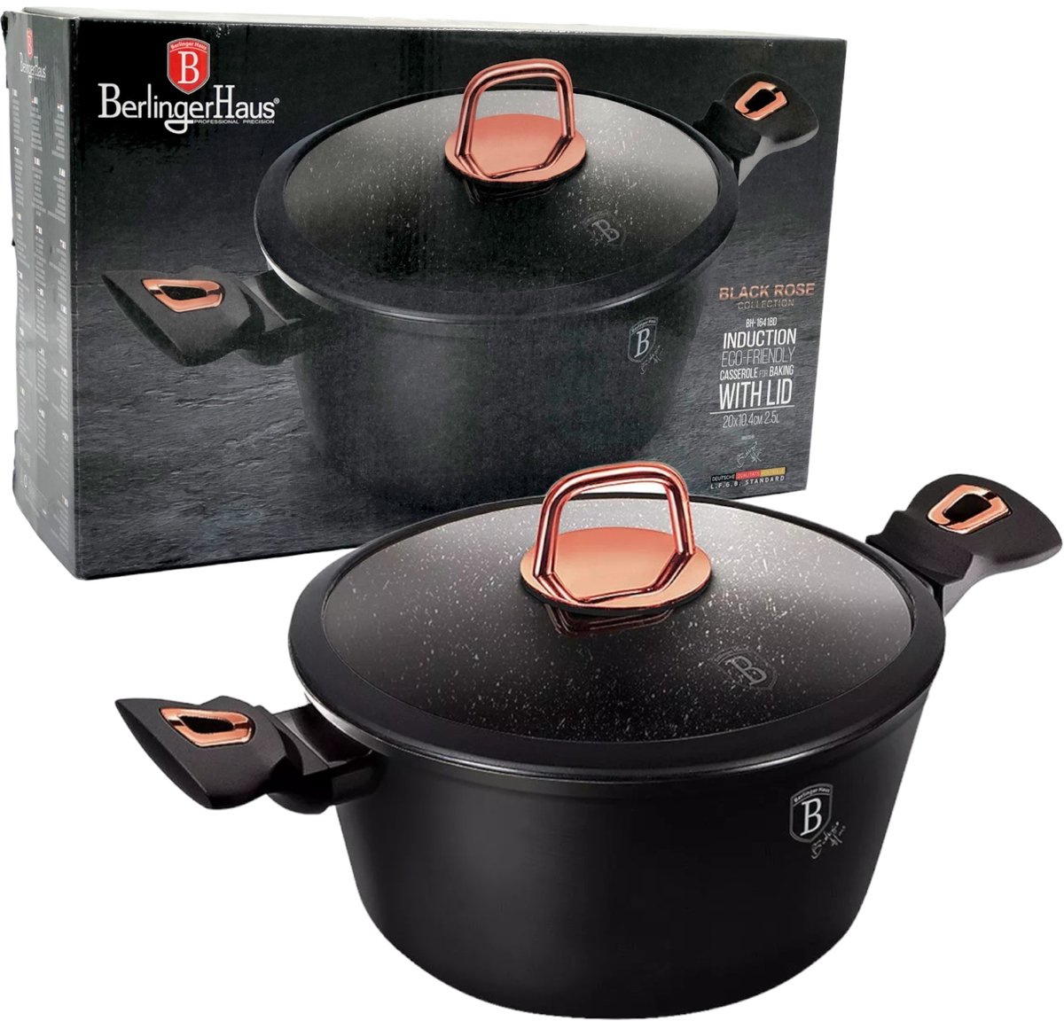 Berlinger Haus Black Rose pan met granieten coating, 2,5L