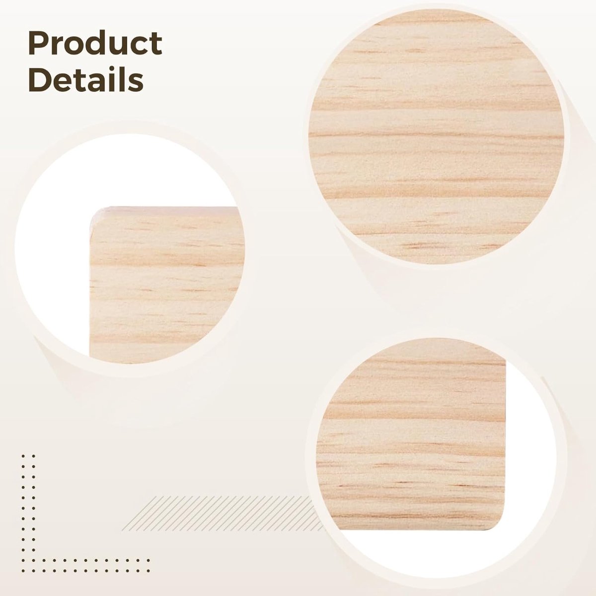 Houten Onderzetters - Doe-het-zelf blanks - Tafel Beschermen - Natuurlijke Houtlook - 30 Stuks - Lichtbruin