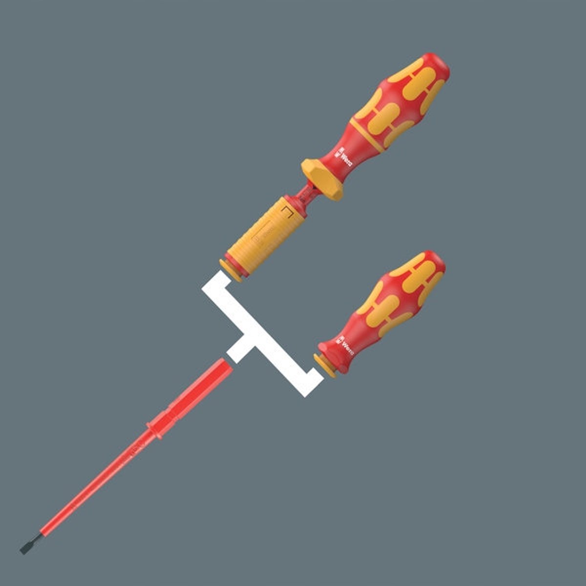 Wera KK VDE Verwisselbare Pin Vierkant 1x154mm Geïsoleerd
