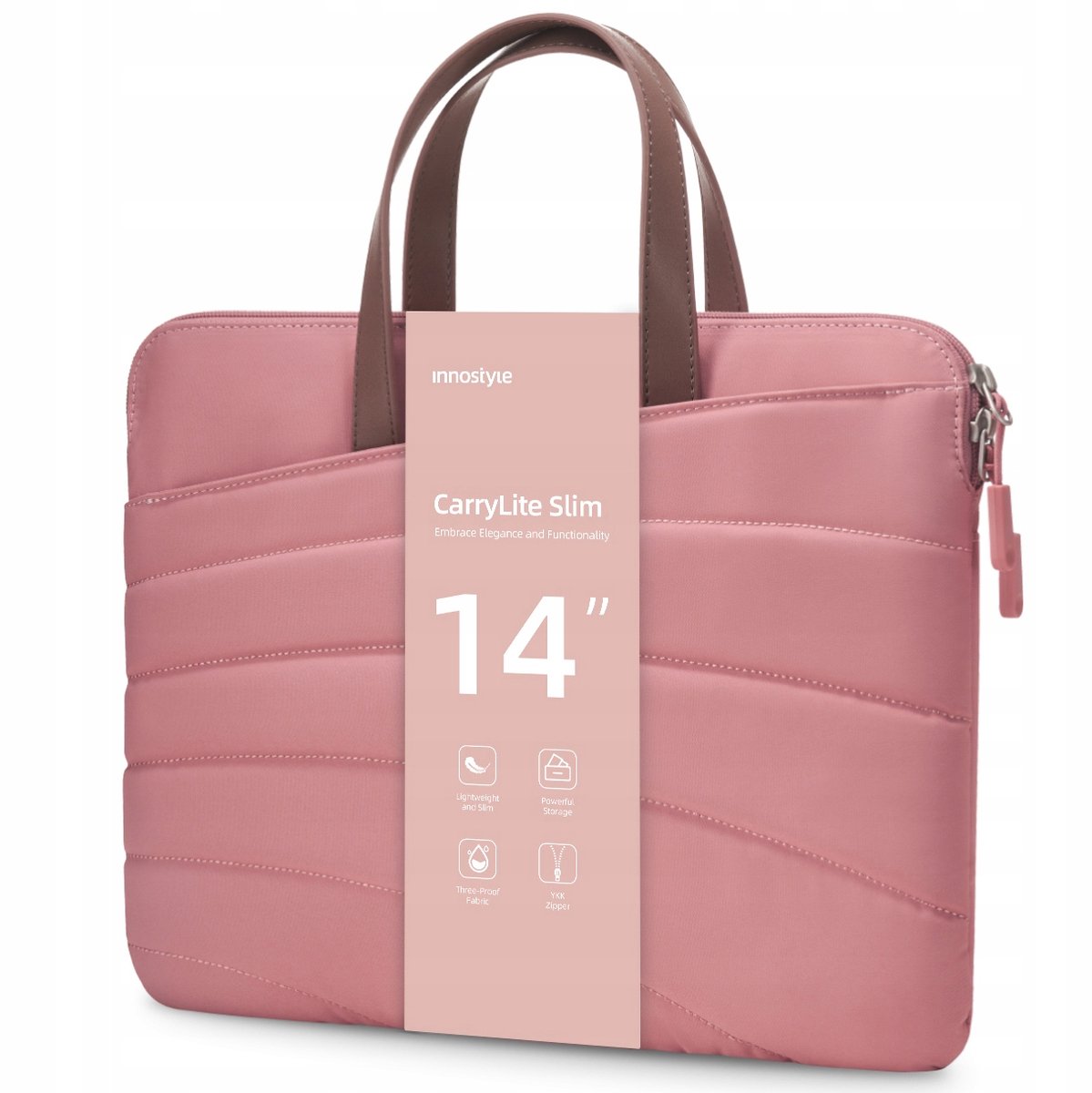 Innostyle CarryLite Slim Dames Laptoptas 14" Waterdicht Roze