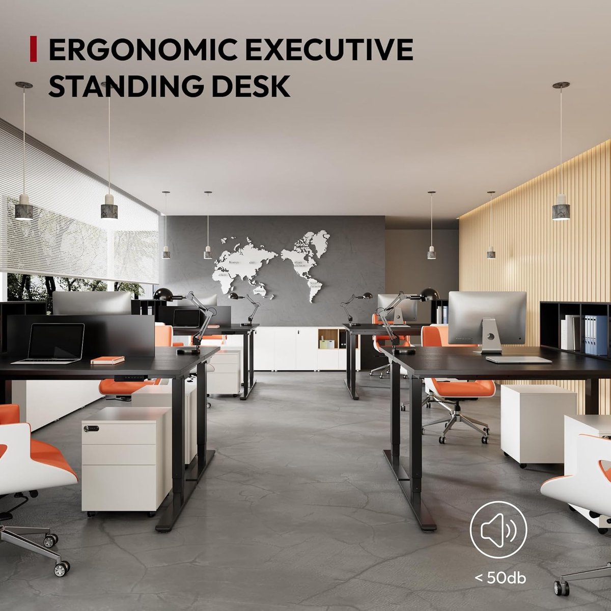 FlexDesk Elite Dual Motor 160x80 cm Elektrisch Zit-Sta Bureau – Ergonomisch Hoogte Verstelbaar Werkbureau met Geheugenfunctie en Fluisterstille Dubbele Motor