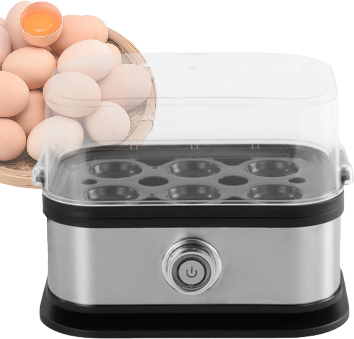 Elektrische eierkoker Automatisch koken Ontbijt bereiden Intelligent warmtebeheer 185 x 135 cm Europees