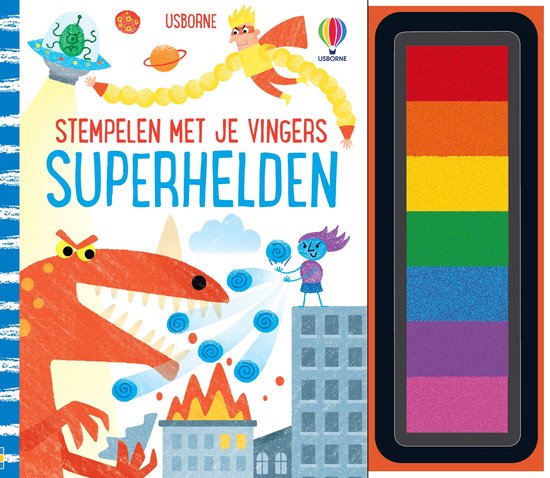 Stempelen met je vingers 1 - Superhelden - cover