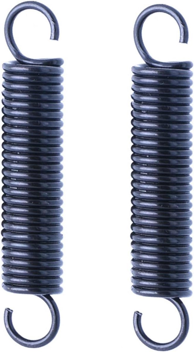 Verlengveren Set - Dubbele Haak - Apparaten Repareren - Veerstaal Materiaal - 14x13x90mm - Zilverkleurig