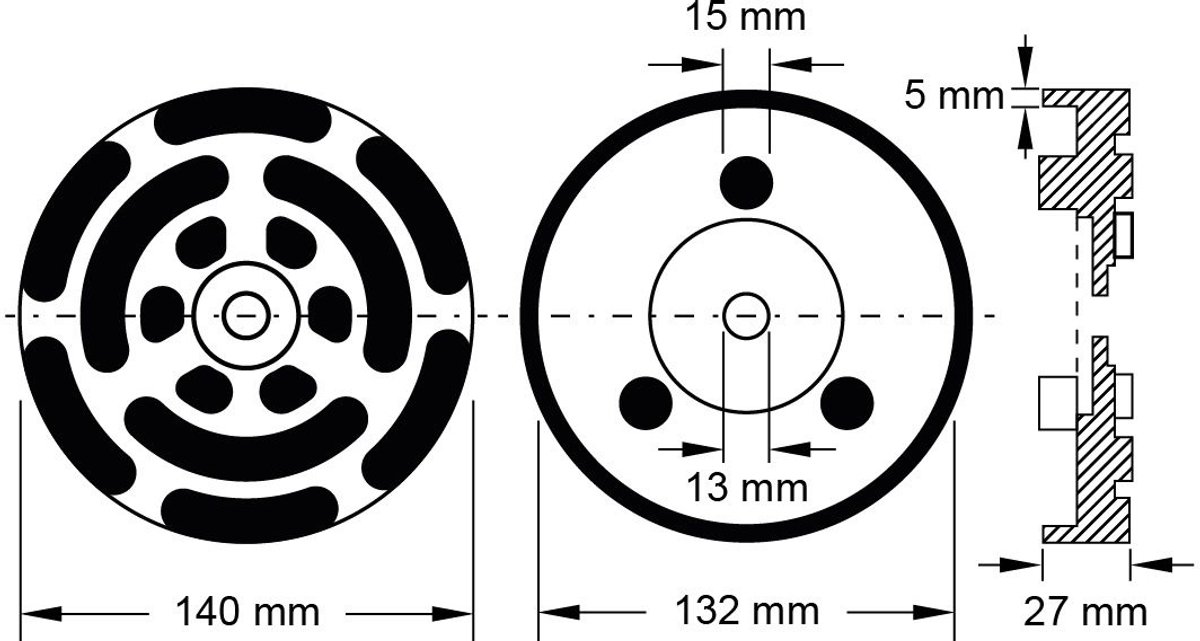 KS TOOLS Rubberen schijf 22 voor OMCN liften Ø 140 mm - 160.0498