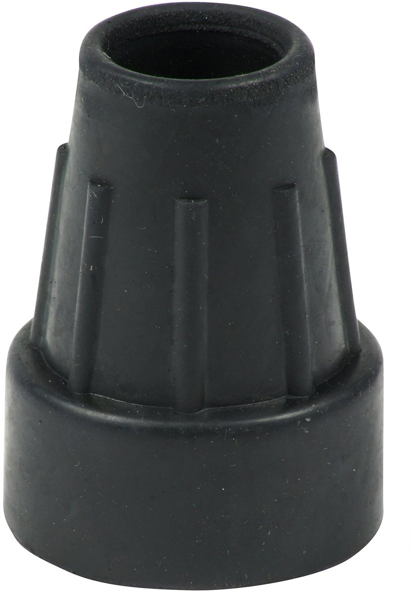 Dailygoods- Rubber Ferrules Set van 10 - Zwarte Hulzen - 22 mm (7/8 inch) - Metalen Ring - Voor Krukken - Versterkt - Krukdop