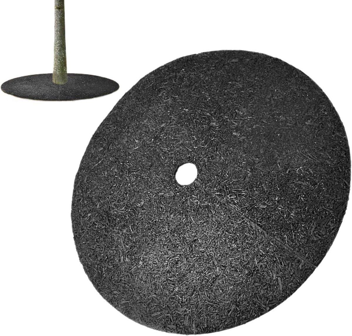 Beschermingsmat Vlies - Bodembescherming Tuin - Planten Verzorgen - Wortelbescherming - 72 cm Diameter - Zwart