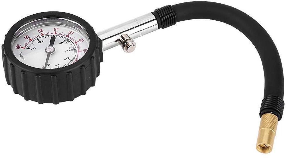 Bandenspanningsmeter - Bandenmeter - Veilig Rijden - 0-100 PSI Bereik - Compact Formaat - Zwart