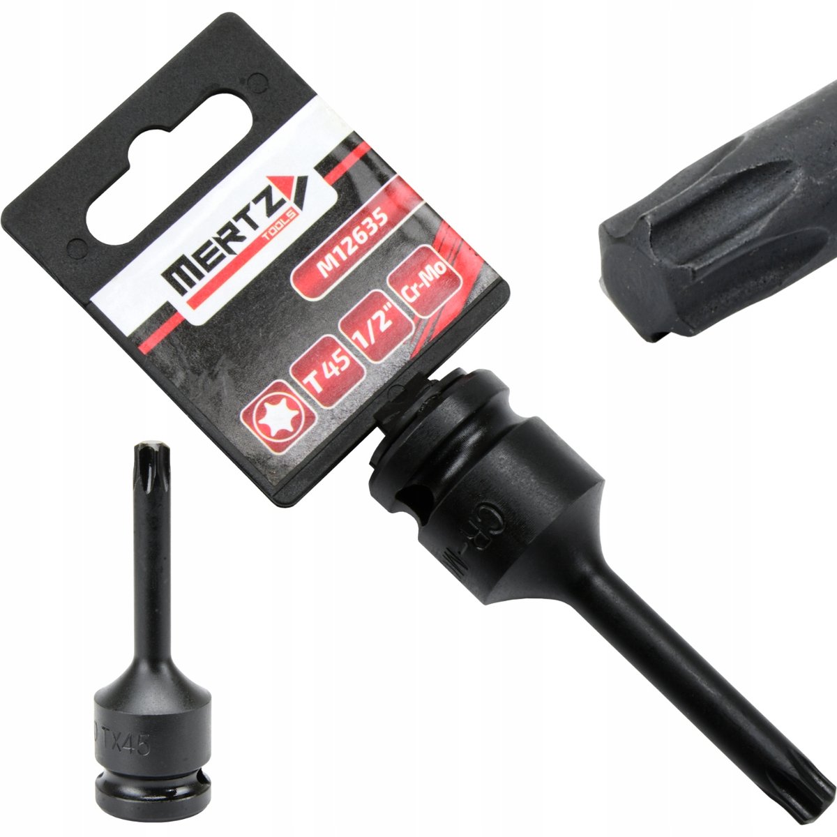 Mertz TORX slagdop T45 78mm 1/2" Cr-Mo bit
