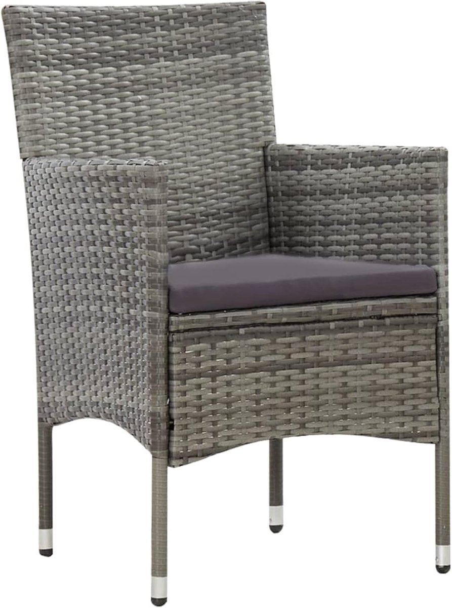 Luxe Rattan Tuinlounge Set – Comfortabele All-Weather Loungeset voor Tuin, Balkon en Terras – Inclusief Wasbare Kussens en Stevig Stalen Frame – Grijs