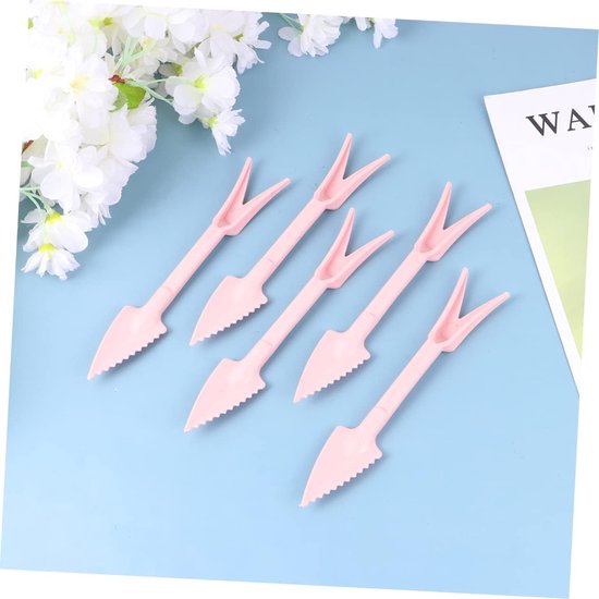 Tuingereedschap Set - Overplantingsharkjes - Planten Verpotten - Multifunctioneel Gebruik - 10 Stuks - Roze van Tuingereedschap. — afbeelding 5