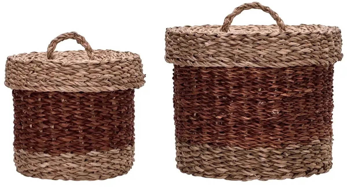 Manden Rangi Bruin 18cm - Set van 2