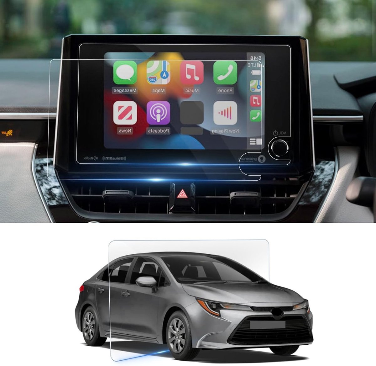 Screen Protector voor Corolla Cross Hybrid en GR Corolla 2022-2025 - 8 Inch Nano Navigatiefilm, 6H Krasbestendige Accessoires voor Auto