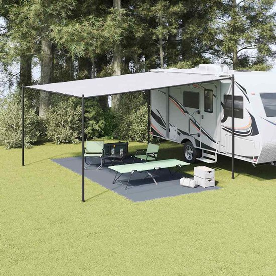 vidaXL - Tenttapijt - Blauw - en - Grijs - 550 - x - 250 - cm - Polyetheen van Merkloos — afbeelding 2