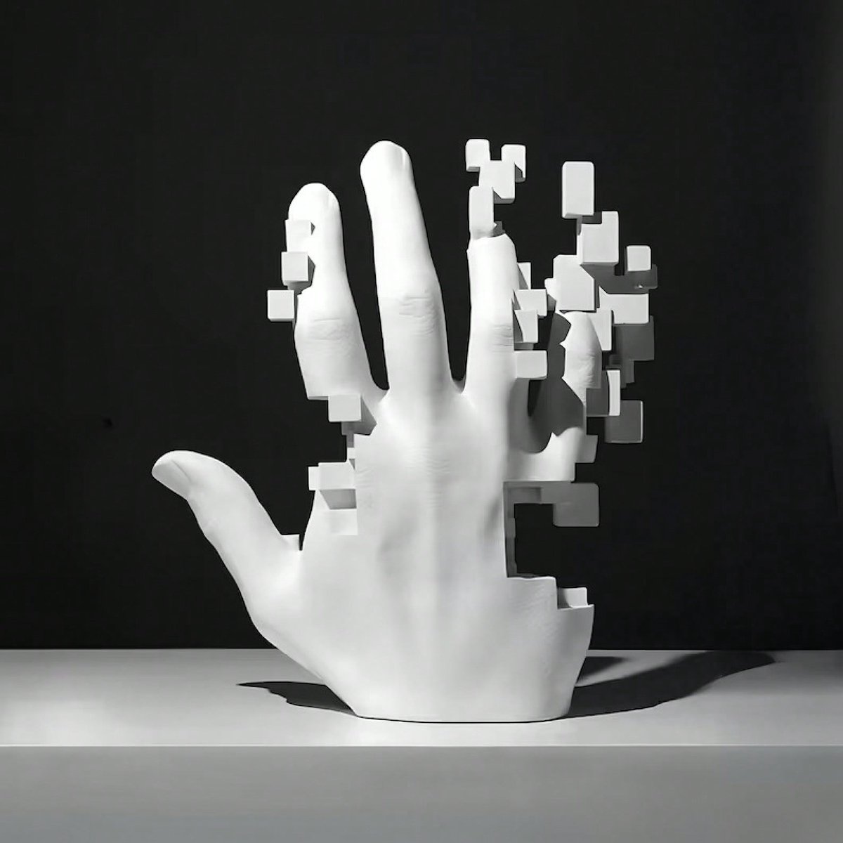 Mozaïek handsculptuur- wit handornament- creatieve handsculptuur- cool bureaudecoratiebeeldje- hars hand bureauornament- gebarensculptuur- geschikt voor cafés- kantoren- bruiloften en woonkamerdecoratie.