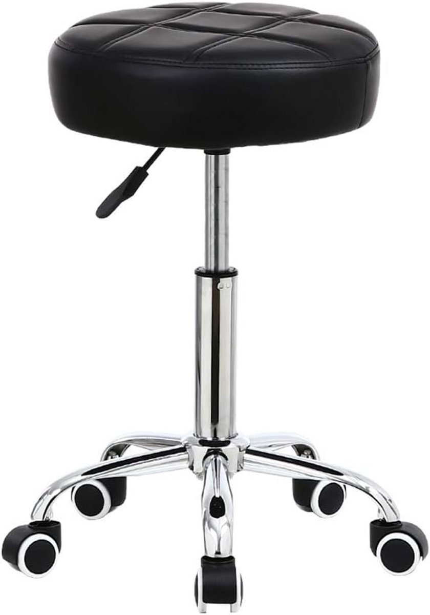 Zadelkruk op Wielen - Kapperskruk Ergonomisch - Tabouret - bureau kruk