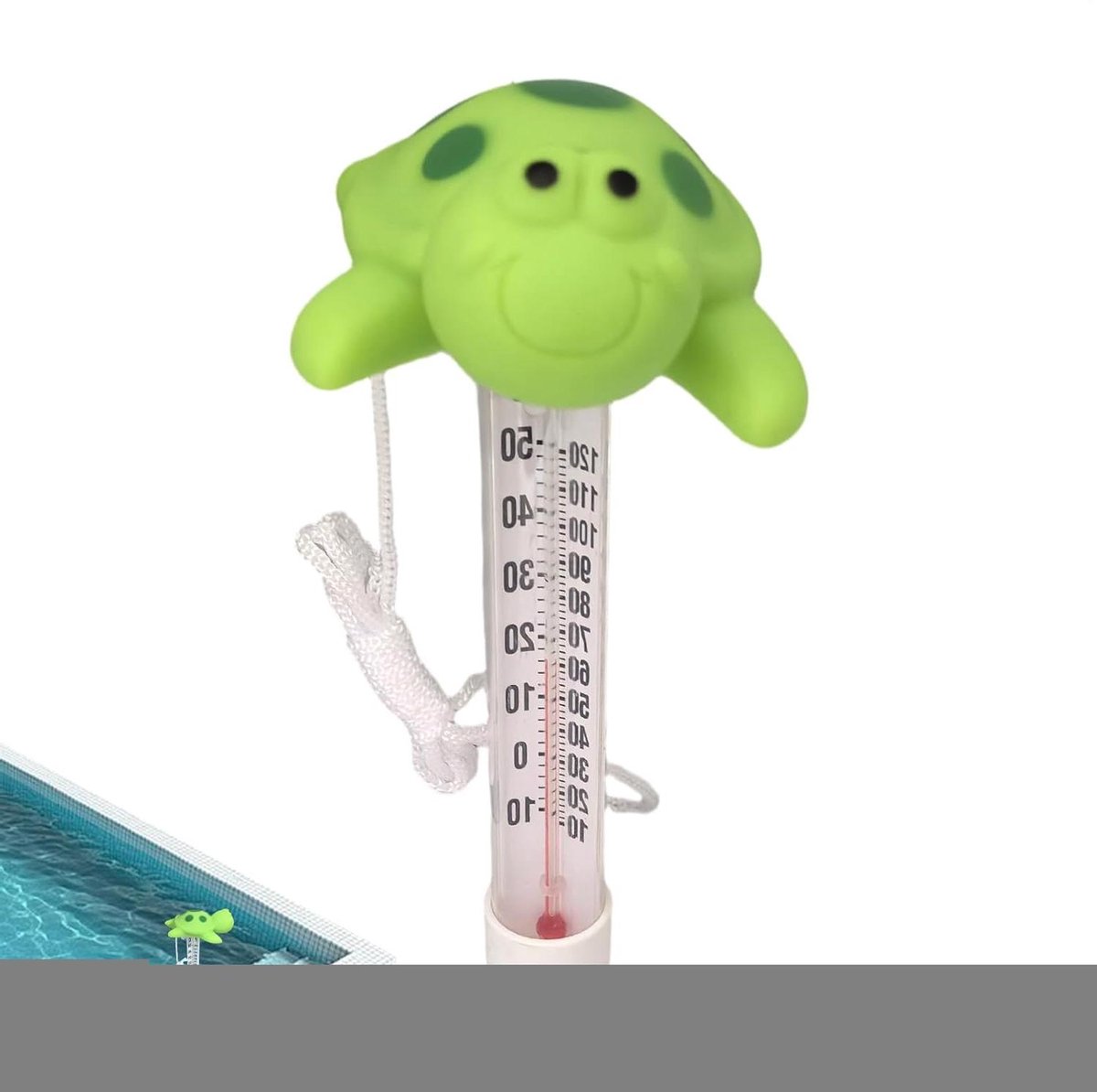 Zwembad Thermometer - Watermeter Spa - Water Temperatuur Meten - Drijvend Schildpad Ontwerp - 15x7cm - Multicolor