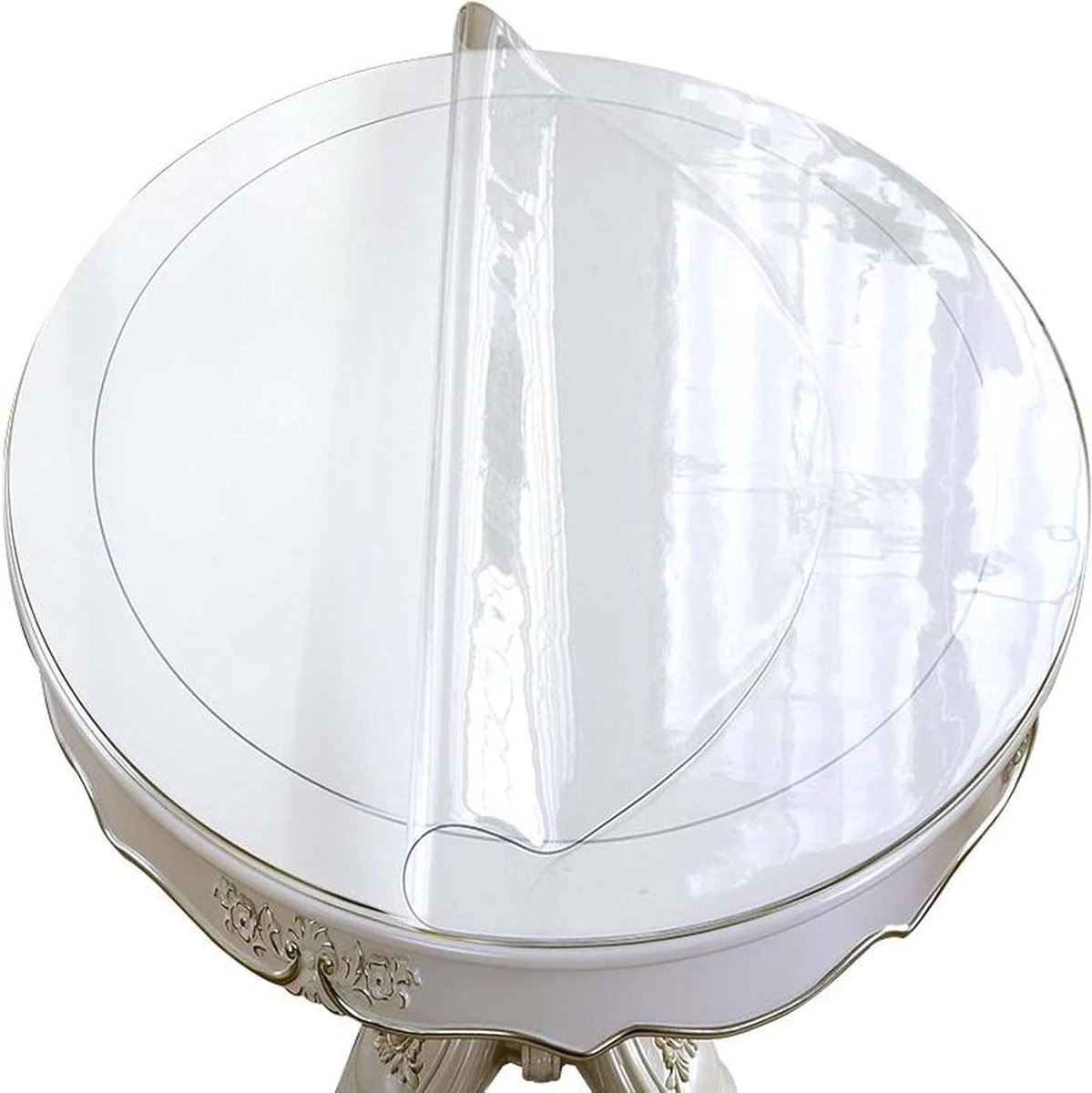 Ronde Tafelbeschermer - Tafelhoes Cirkel - Tafel Beschermen - Transparant PVC Materiaal - Diameter 55 cm - Transparant