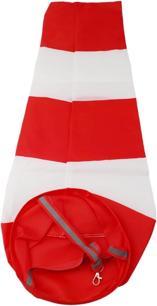 Windzak Luchthaven - Windmeter Weerstation - Windrichting Meten - Ripstop Polyester - 80cm - Rood Wit