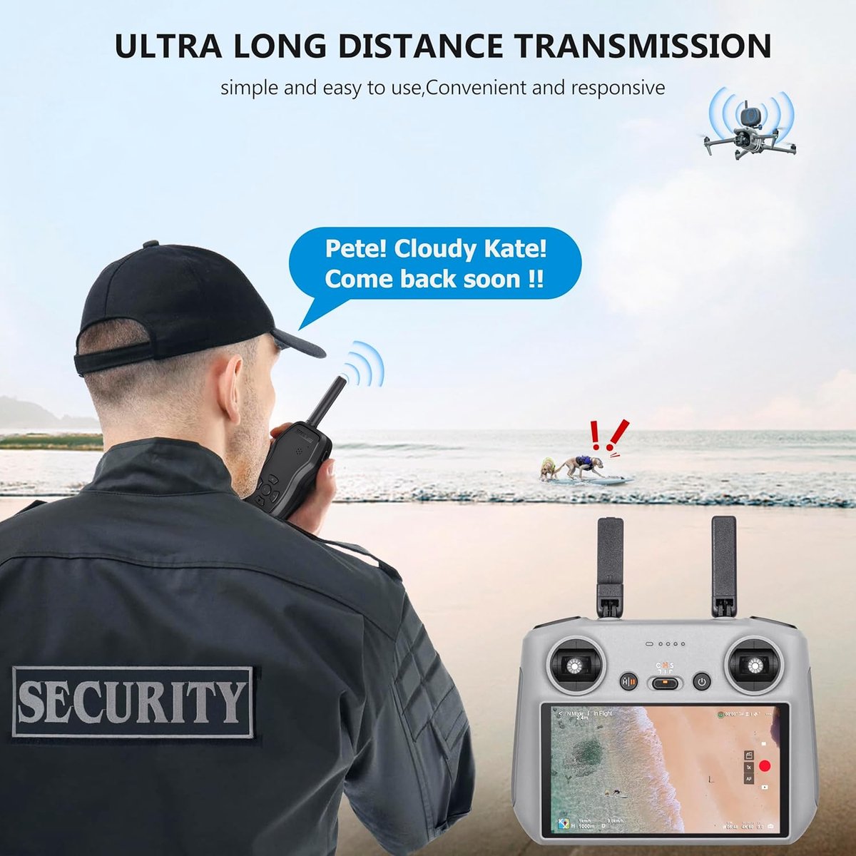 STARTRC Drone-megafoon voor mavic 3-serie, Air 3S, Mavic 2, Pro, Avata en Holy Stone drone, RC Quadcopter, universele draagbare storingsvrije real-time luidspreker – foto 3