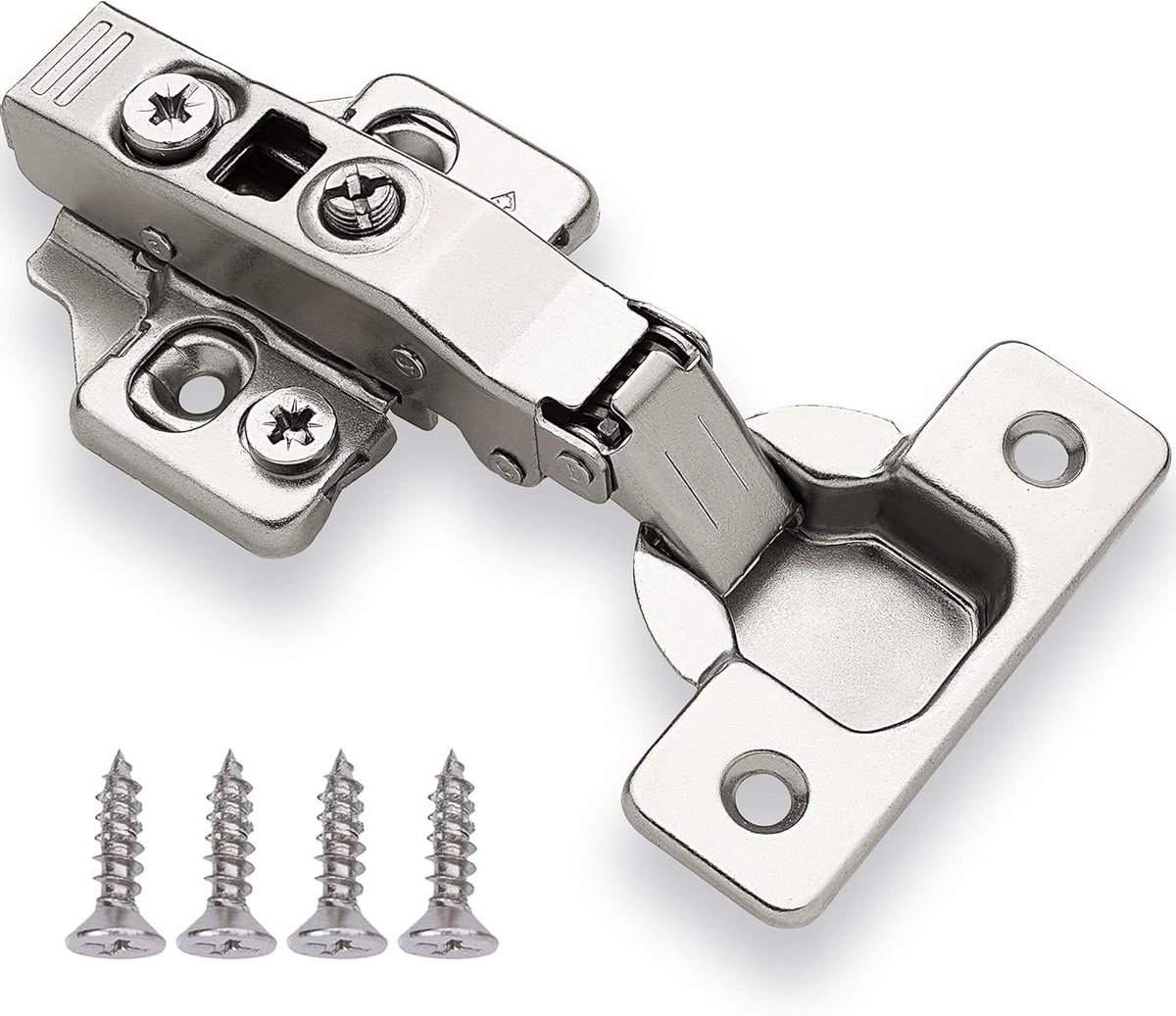 Kast Scharnieren - Deurscharnieren Keukenkast - Kasten Monteren - Soft Close 3-Weg Verstelbaar - 50 stuks - Vernikkeld