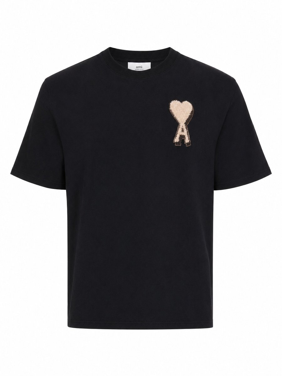 Ami Paris - T-Shirt - Zwart (oversized model) - XXL