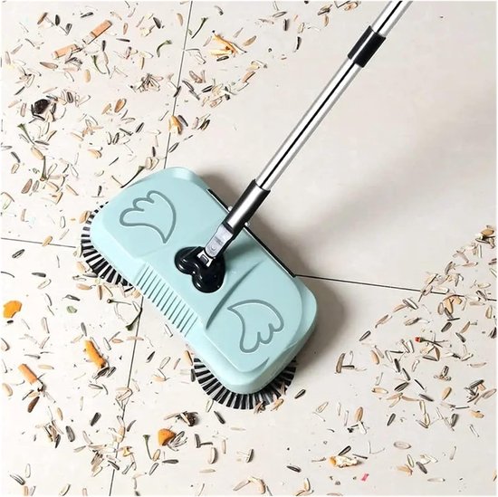 Veegmachine Stofzuiger - Bezem Stoffer - Huishoudelijk Schoonmaken - Handmatig Werken - 110cm Lengte - Lavendel van Merkloos	 — afbeelding 2
