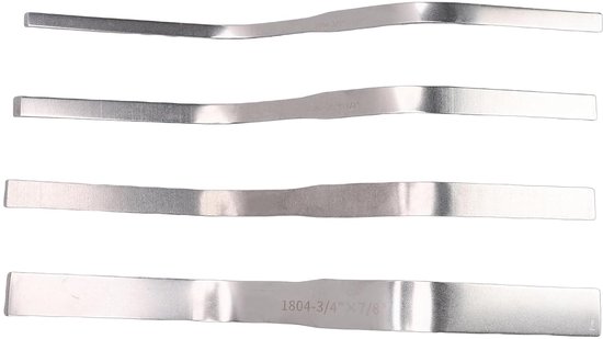 Voegspaanset Roestvrijstaal - Platte Troffel - Nette Afwerking Muren - Verschillende Maten - 4 Delig - Zilver — afbeelding 5