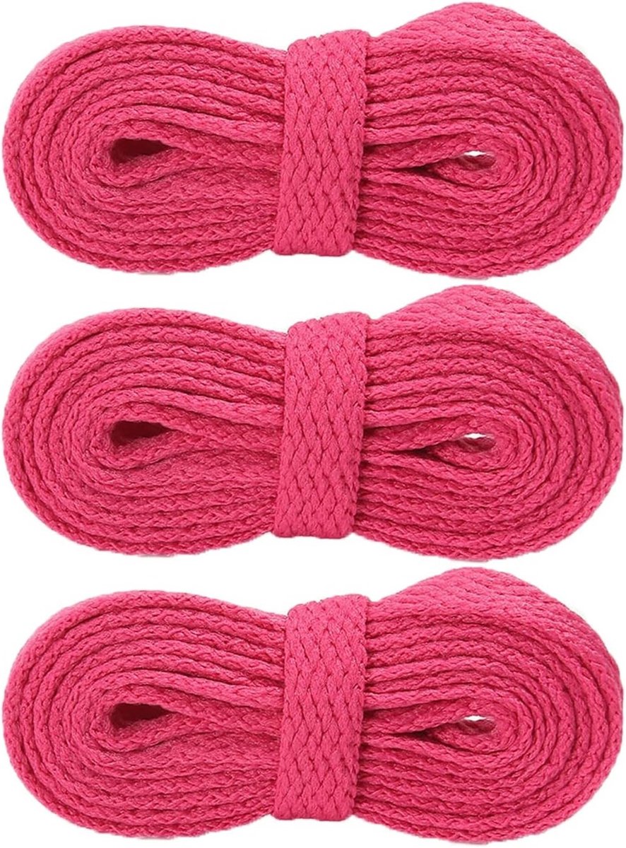 Duurzame Vervangende Veters voor Sportschoenen - 8mm Brede Kleurige Veters voor Wandelschoenen en Trainers - 3 Paar