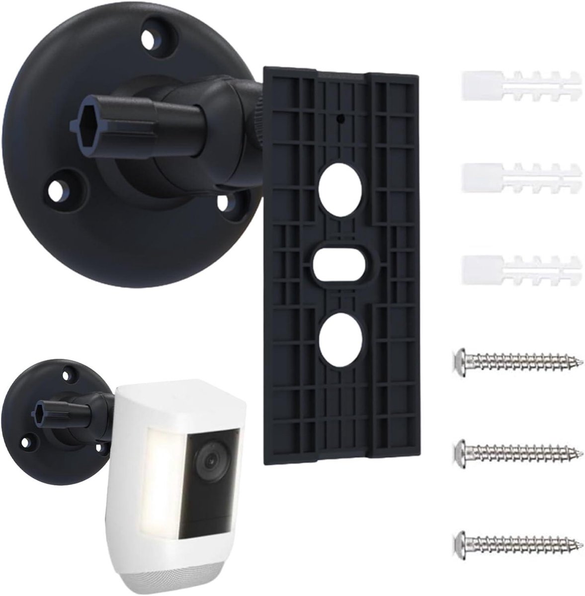 Camerahouder Montage - Monitorhouder Wandhouder - Beveiliging Camera's - Klimaatbestendig Roestvrij - 19 x 15 x 4 cm - Zwart