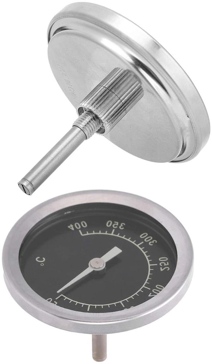 Oventhermometer - Temperatuurmeter - Nauwkeurig Koken - Roestvrijstaal - 50-400℃ - Zilver
