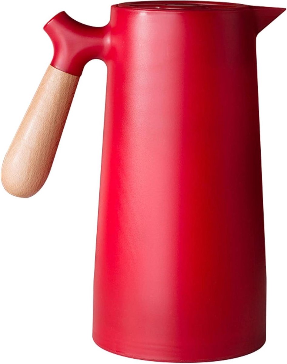 Thermoskan Koffie - Isolerende Pot - Dranken Warm Houden - Dubbelwandig Vacuüm - 1 Liter - Rood