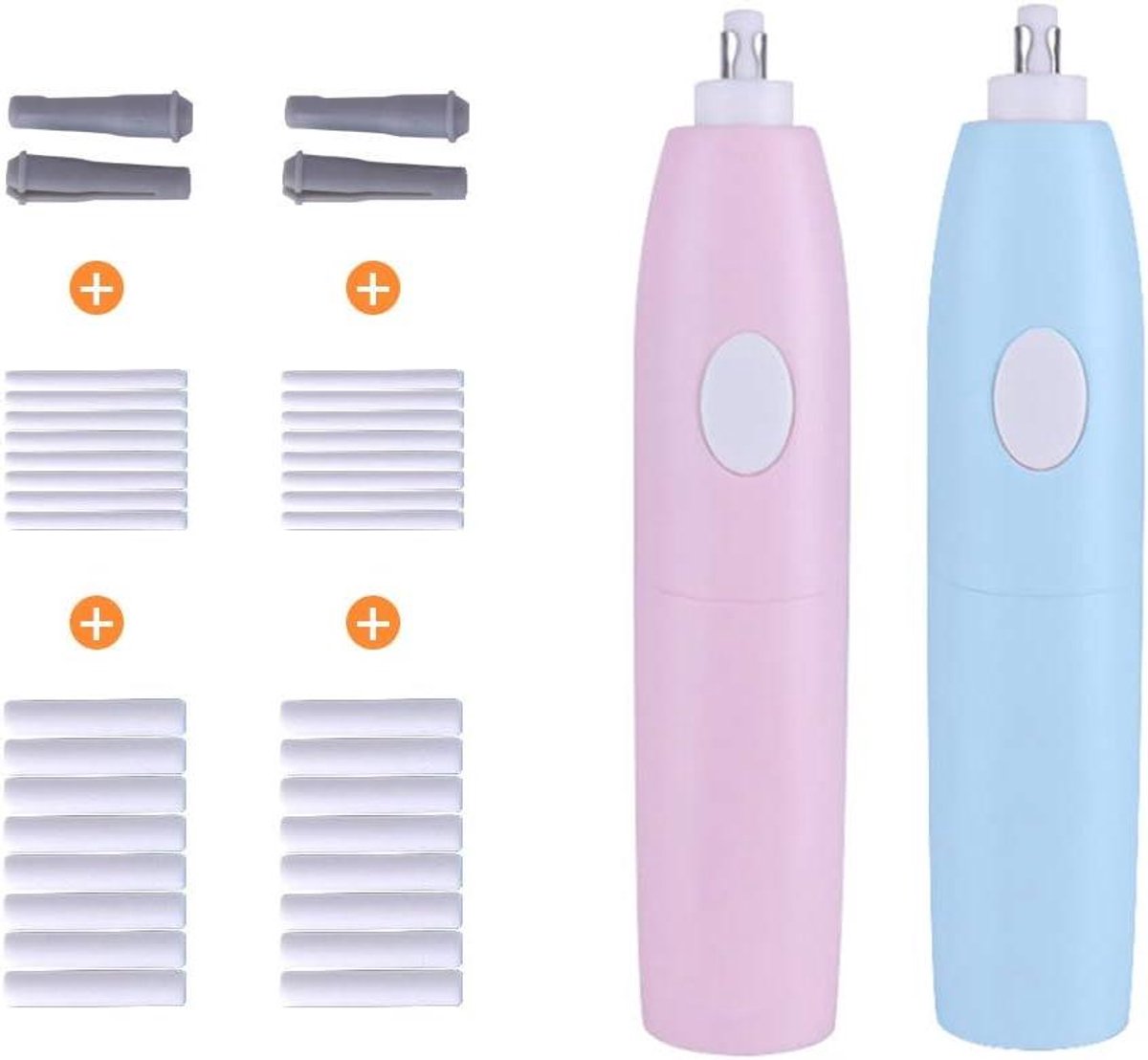 Elektrische Gum - Automatische Gum - Tekenen en Schetsen - Twee Gummaten - 2 Stuks - Blauw Roze