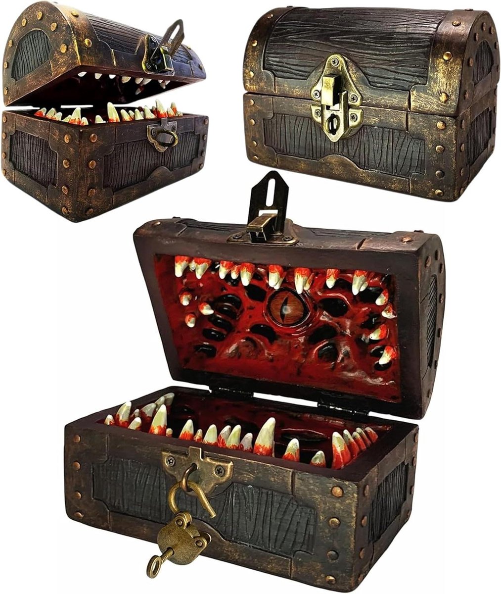 Dobbelsteen Kist - Opbergdoos - Spelaccessoires - Handgemaakt Ontwerp - Houdt 5 sets - Houtkleurig