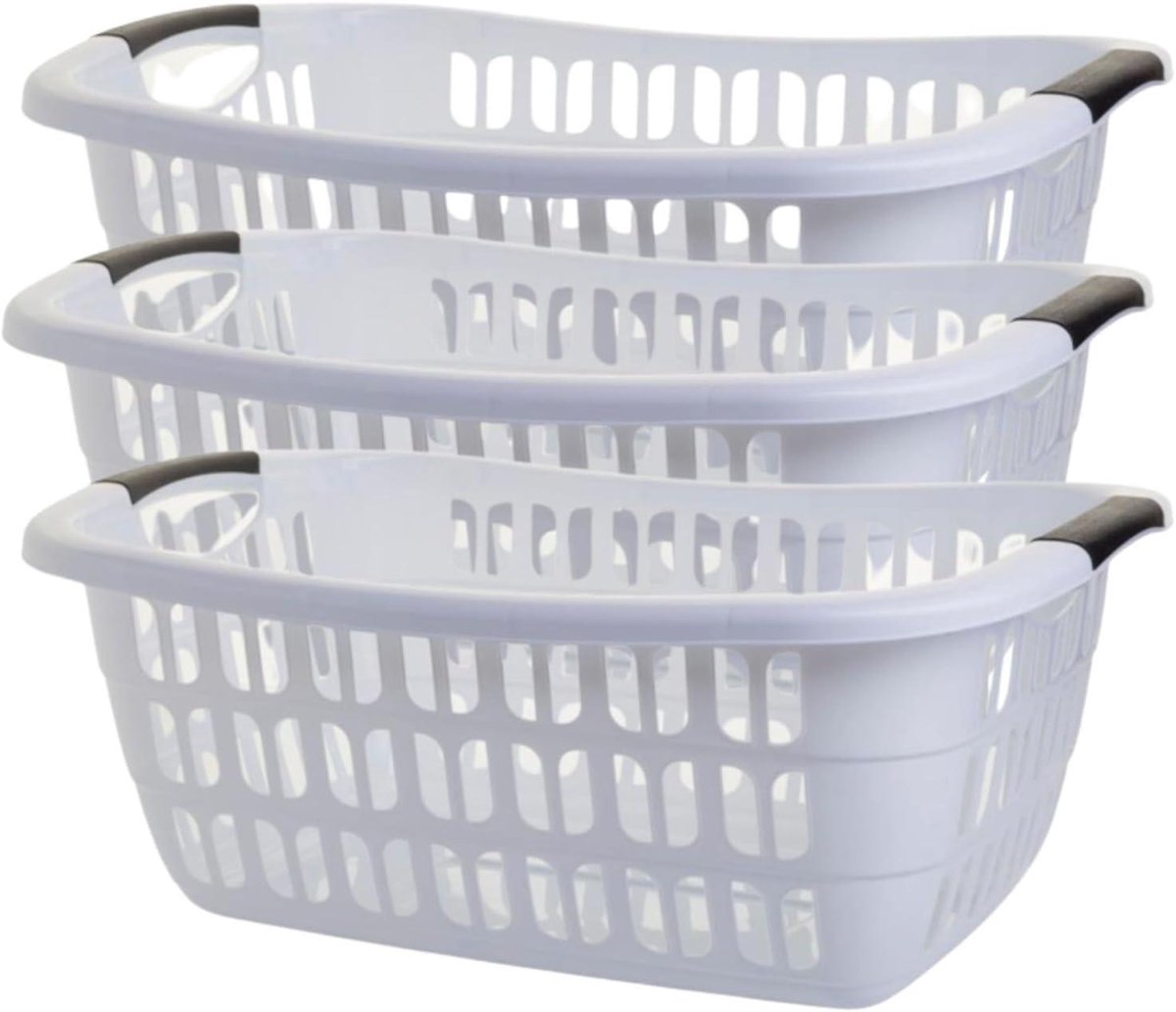 Wasmand Set - Opbergmandjes - Orde Scheppen - Europees Product - 3 stuks 55 cm - Wit