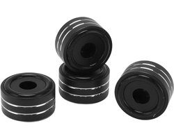 4 Sets Speaker Isolatie Voeten Pads, Aluminium Luidspreker Isolatie Voeten Pads Verminderen Trillingen voor Versterker Draaitafel DAC Recorder CD (zwart)