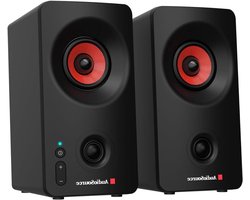 Audiosource Desktop-pc-luidsprekers met Bluetooth 5.3, USB-C Plug & Play, 2.0 stereo-computerluidsprekers met dubbele 2" drivers, AUX-ingang, LED-indicator, compact ontwerp voor pc, laptop en