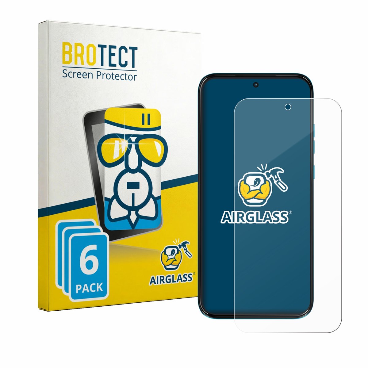 Screenprotector 6 Stuks voor Motorola Moto G87 Beschermglas transparant