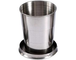 Venus valink 1 Stks Draagbare Roestvrij Staal Intrekbare Bekers, Reizen Telescopische Vouwbeker, Outdoor Stapelbare Inklapbare Mok voor Camping Wandelen Strand Watercontainers - 60ml/150ml/250ml