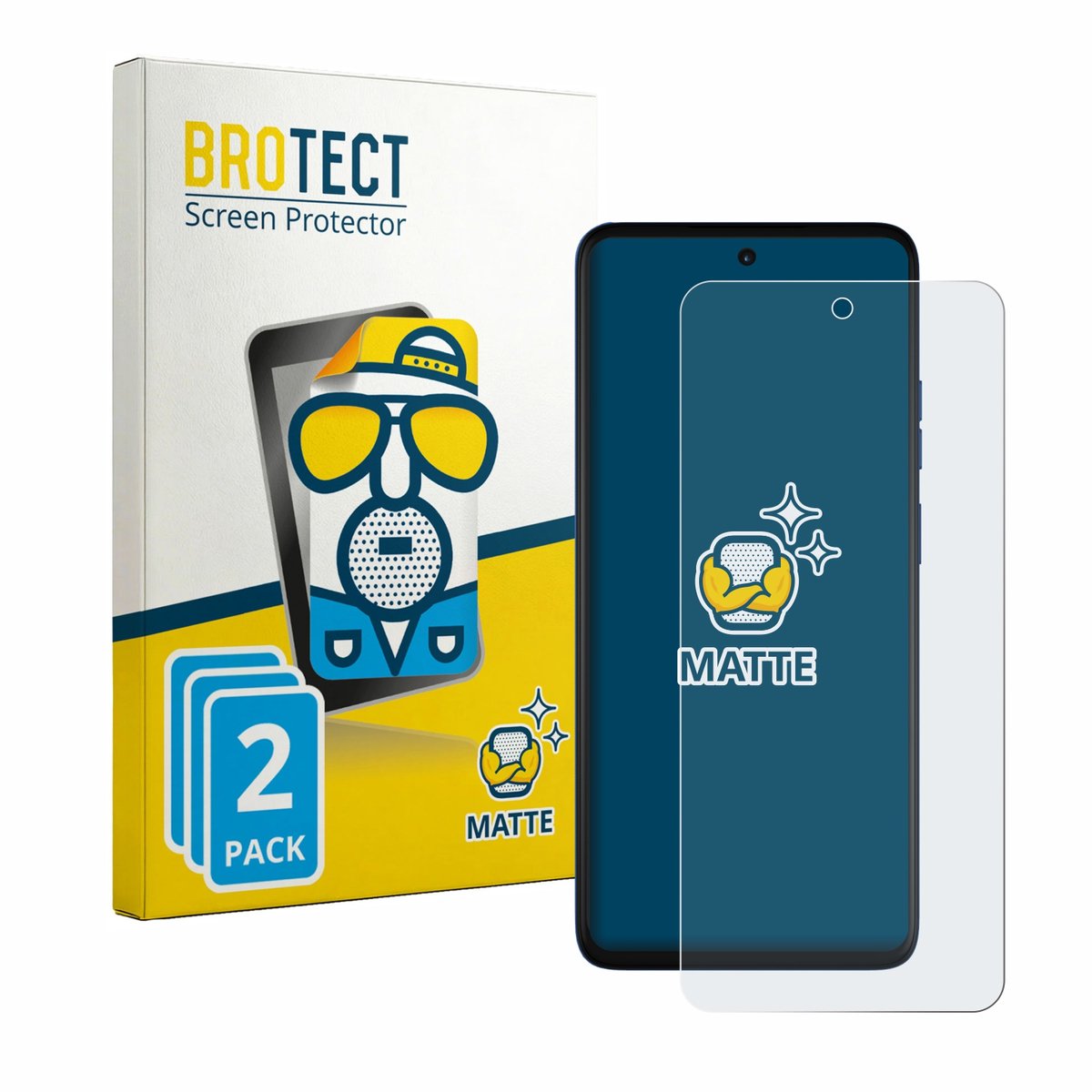 BROTECT - Screenprotector voor Motorola Moto G57 - Folie Beschermfolie matte 2 Stuks