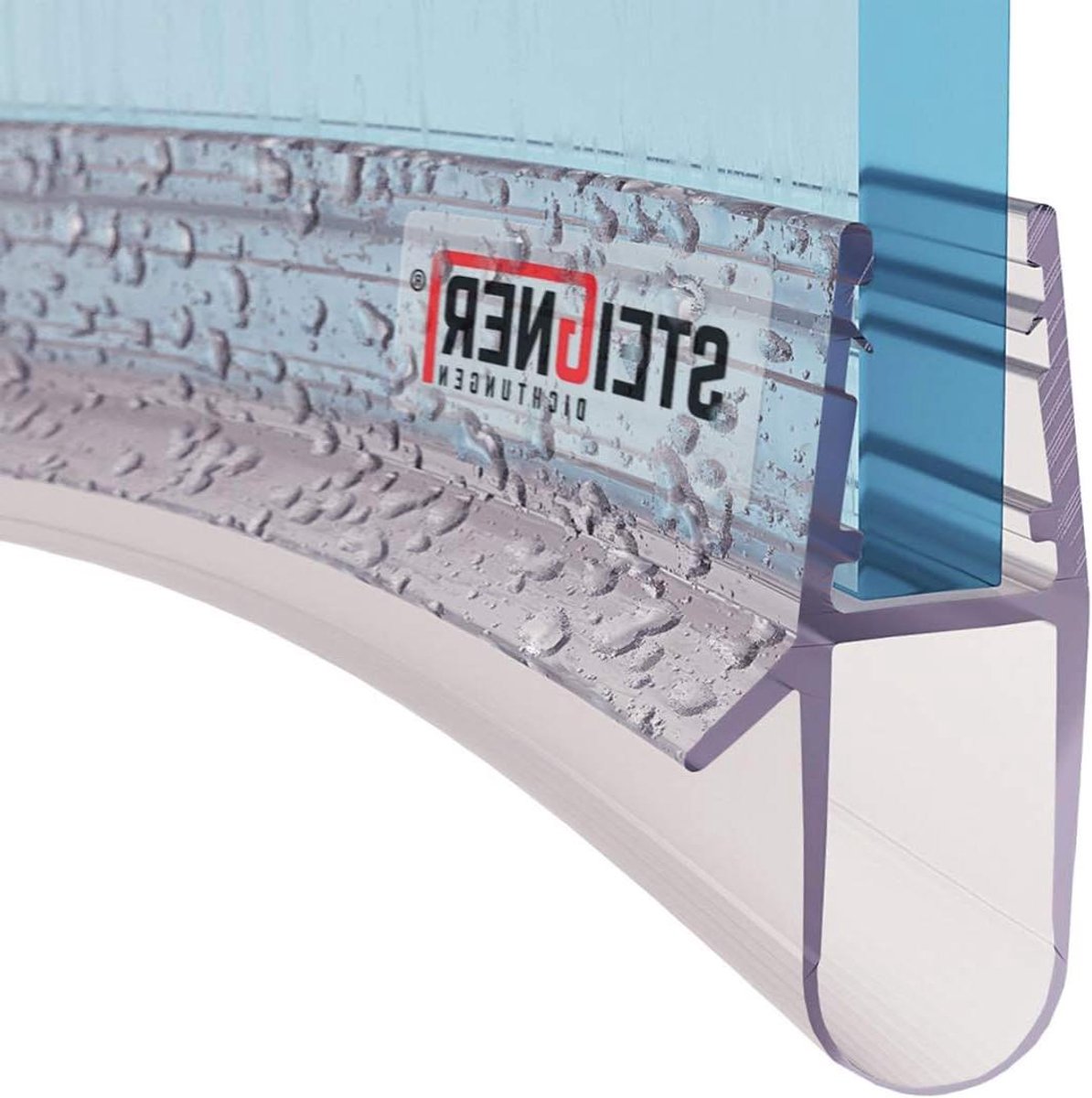 Douchestrip Vervanging - Afvoerprofiel Glas - Douchewater Tegenhouden - Voorgevormd PVC - 40 cm - Transparant