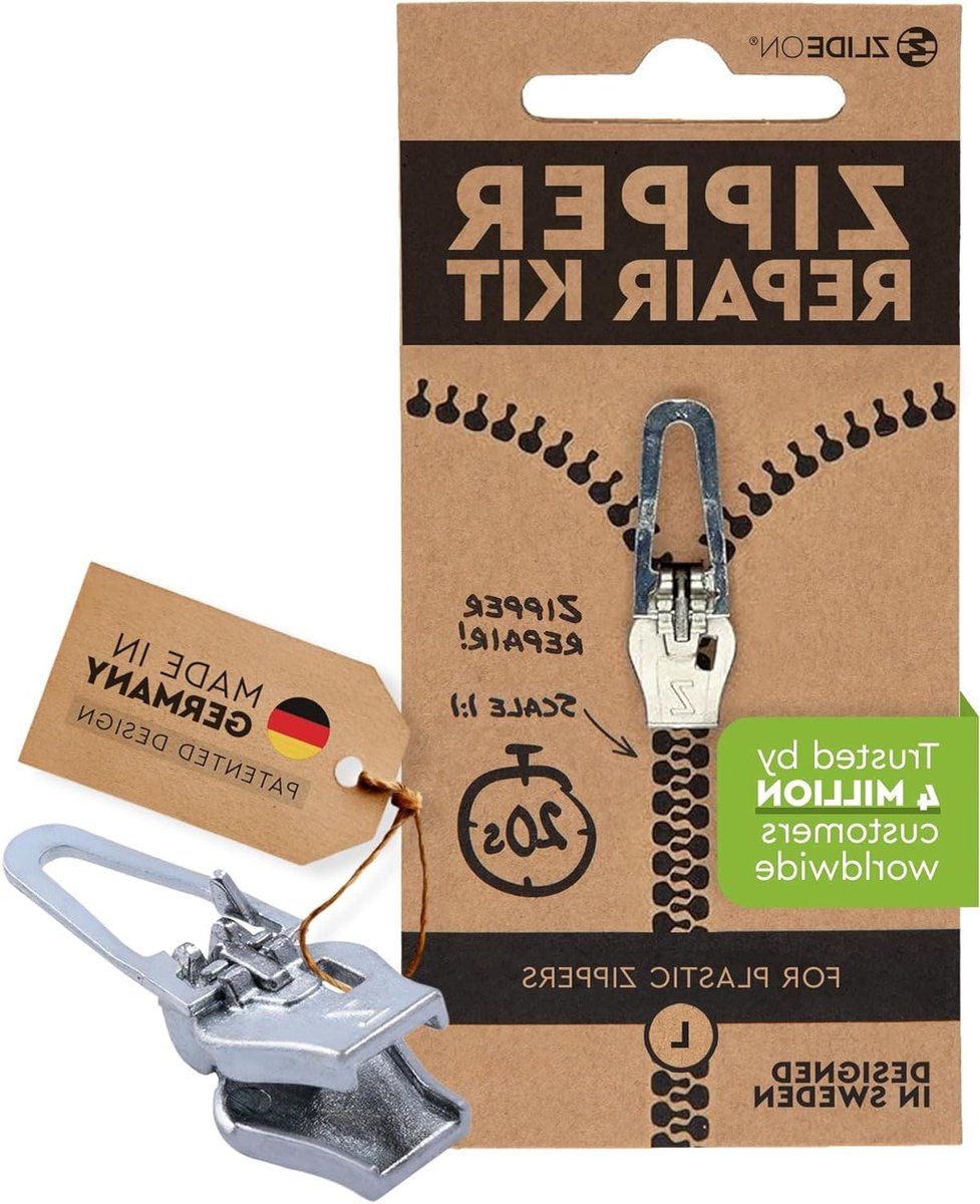 Rits Vervanging Slider - Rits Reparatie - Kleding Repareren - Universele Pasvorm - Maat L - Zilver