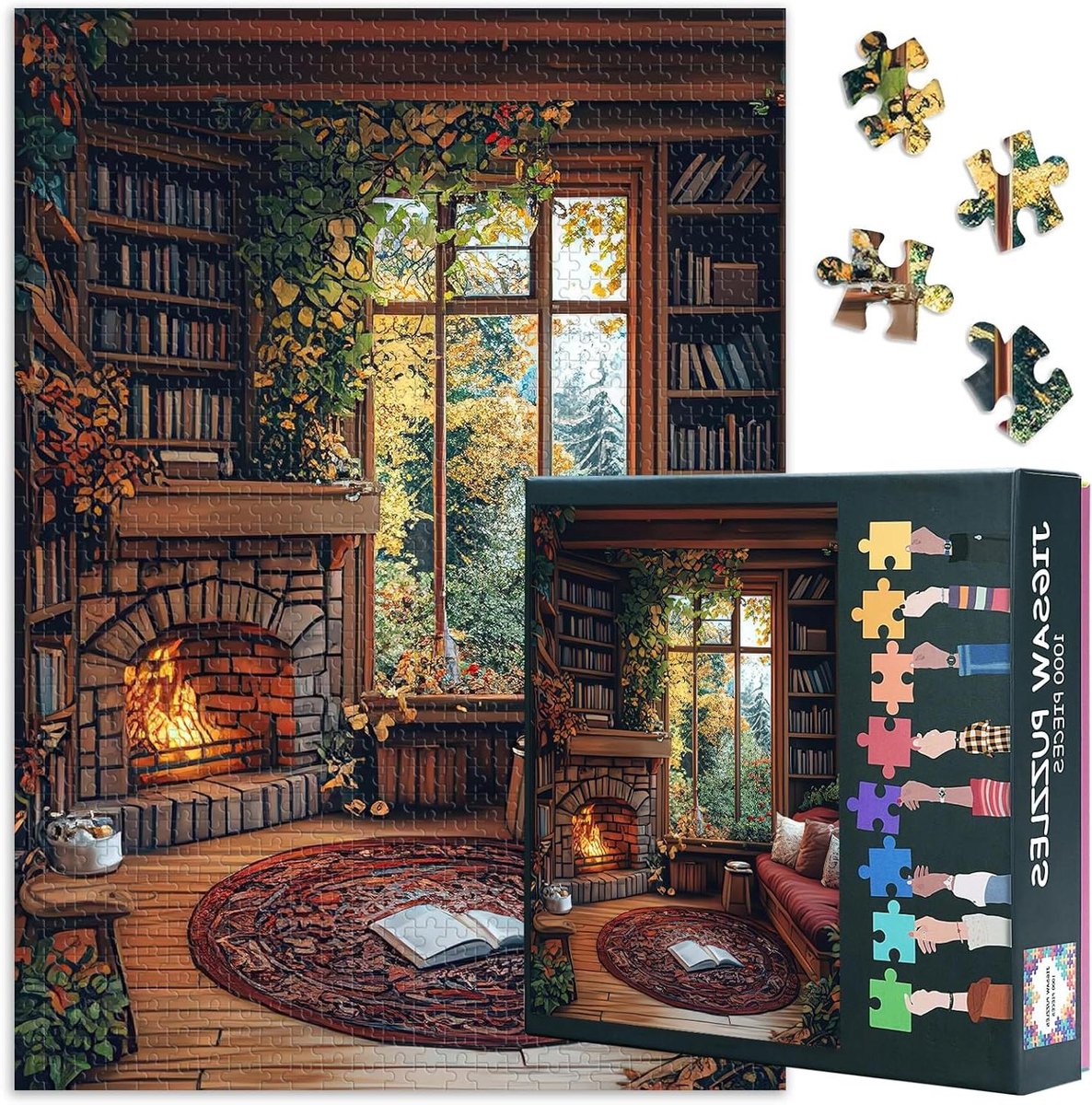 Legpuzzel Volwassenen - 1000 Stukjes - Ontspannend Tijdverdrijf - Gedetailleerd Landschap - 70 x 50 cm - Herfstkleuren