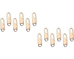 Operitacx 12stuks Afneembare Zipper Pullers Van Duurzame Zipperkoppen Voor Kleding Rugzakken Bagage Eenvoudig Te Installeren Geschikt Voor Diverse Zippers